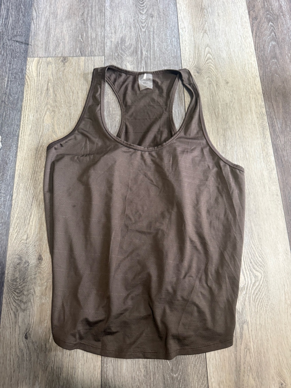 CALIA Chocolate Brown Perforated Racerback Tank